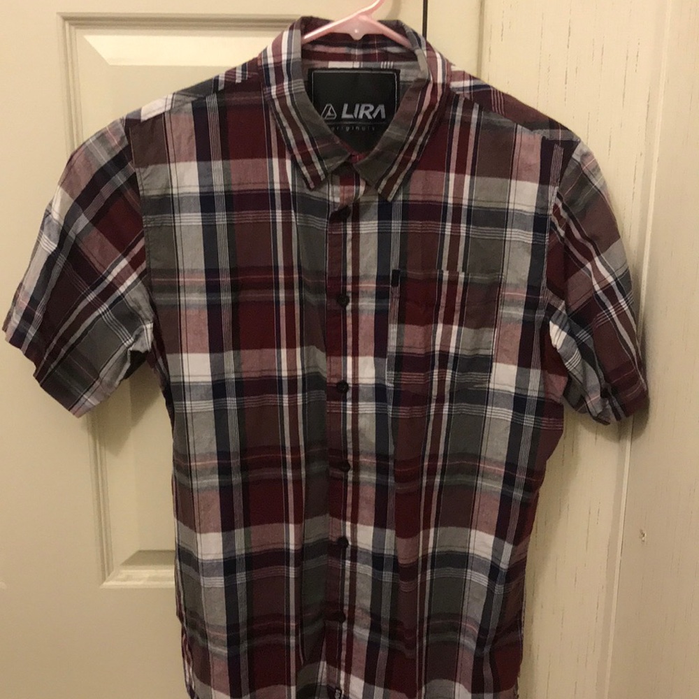 Plaid Button-Up Short Sleeve